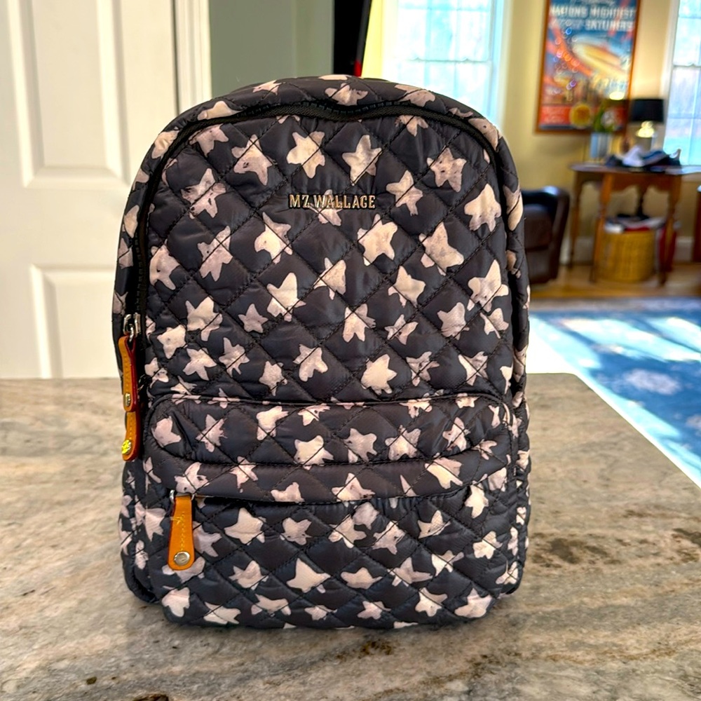 MZ Wallace Small Metro Backpack dark grey starlight pattern